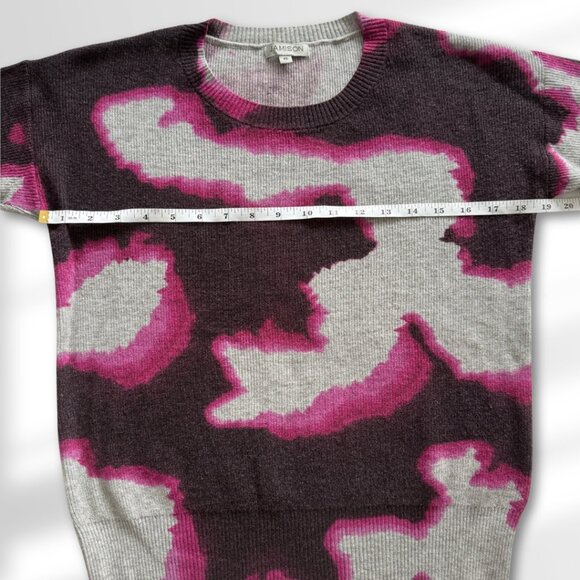 💗 JAMISON Pink & Purple Camo Abstract Pull-over Sweater from Evereve Size XS - Picture 6 of 7